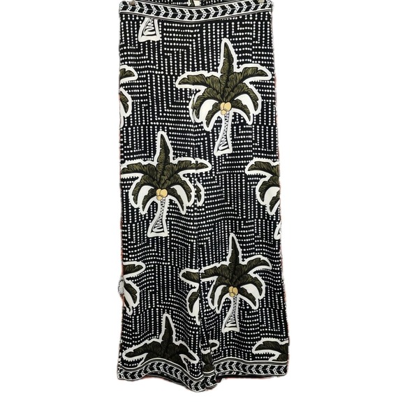 Rachel Zoe Wide Leg Pants Satin Silk Feel Resort‎ Wear Swim Cover Up Beach Large - Picture 1 of 15